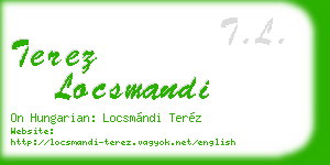 terez locsmandi business card