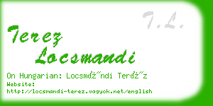 terez locsmandi business card